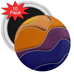 Autumn Waves 3  Magnets (10 Pack)  by HermanTelo