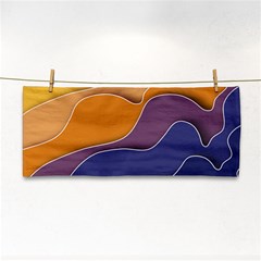 Autumn Waves Hand Towel by HermanTelo