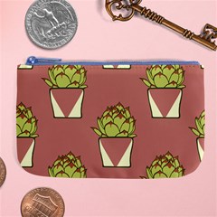 Cactus Pattern Background Texture Large Coin Purse by HermanTelo