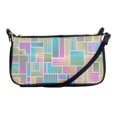 Color Blocks Abstract Background Shoulder Clutch Bag by HermanTelo