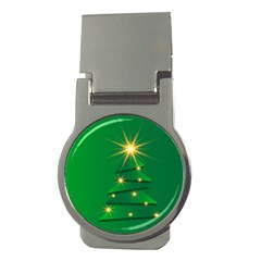 Christmas Tree Green Money Clips (round)  by HermanTelo