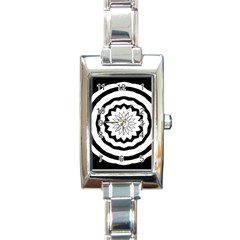 Mandala Rectangle Italian Charm Watch by HermanTelo