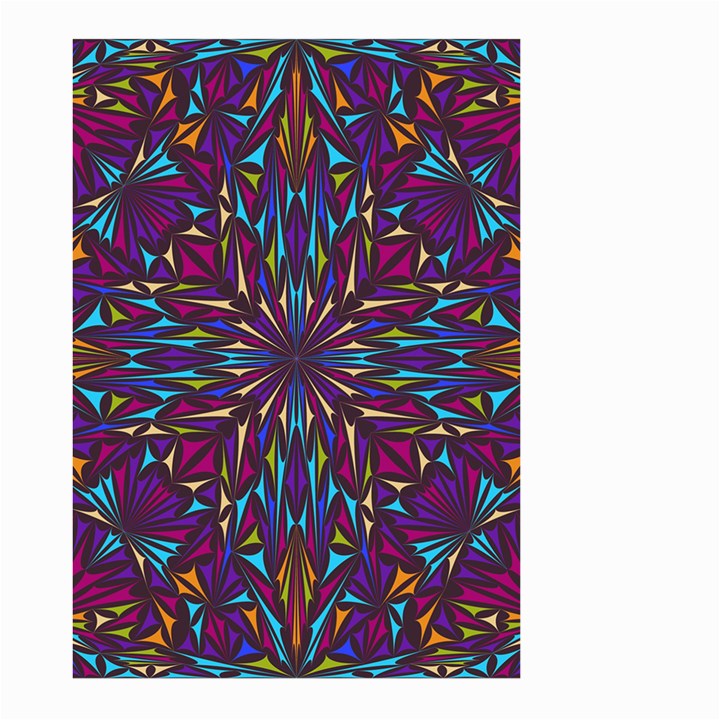 Kaleidoscope Triangle Curved Large Garden Flag (Two Sides)