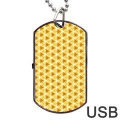 Pattern Halloween Pumpkin Color Dog Tag Usb Flash (one Side) by HermanTelo