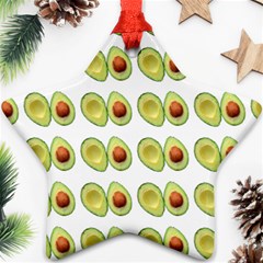 Pattern Avocado Green Fruit Ornament (star) by HermanTelo