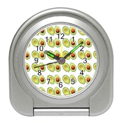 Pattern Avocado Green Fruit Travel Alarm Clock by HermanTelo