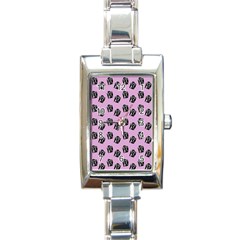 Girl Face Lilac Rectangle Italian Charm Watch by snowwhitegirl