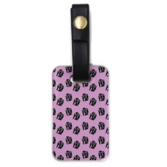 Girl Face Lilac Luggage Tag (one Side) by snowwhitegirl