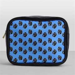 Girl Face Blue Mini Toiletries Bag (one Side) by snowwhitegirl