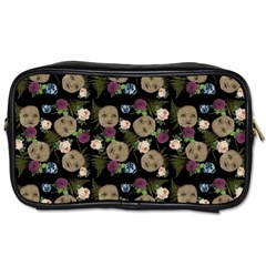 Cracked Doll Pattern Black Toiletries Bag (two Sides) by snowwhitegirl