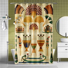 Egyptian Paper Papyrus Hieroglyphs Shower Curtain 48  X 72  (small)  by Sapixe