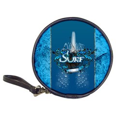 Sport, Surfboard With Water Drops Classic 20-cd Wallets by FantasyWorld7