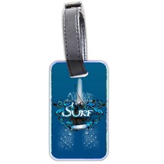 Sport, Surfboard With Water Drops Luggage Tag (two Sides) by FantasyWorld7