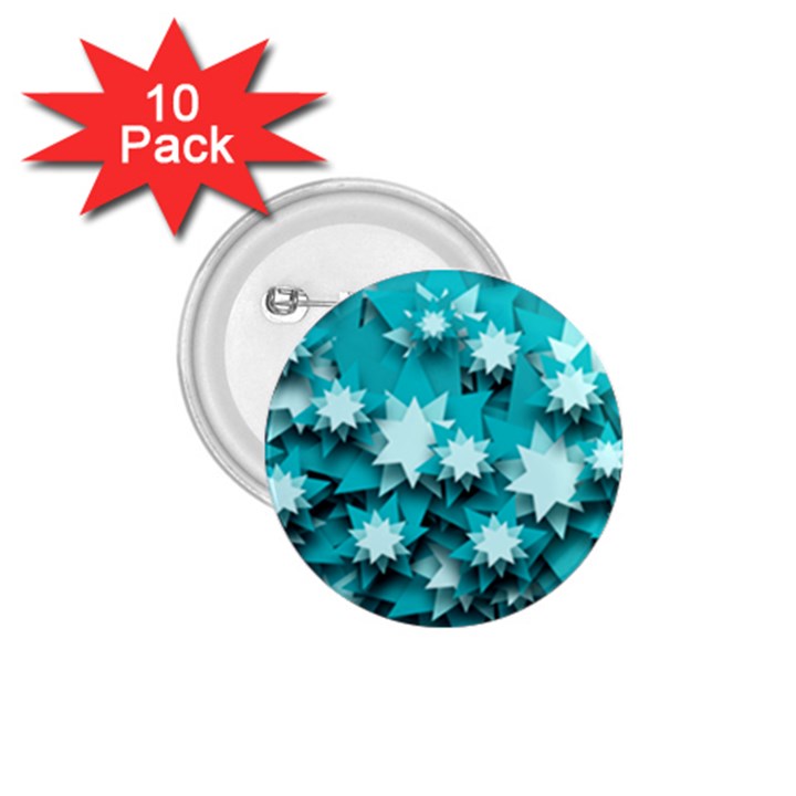 Stars Christmas Ice 3d 1.75  Buttons (10 pack)