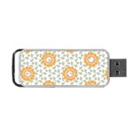 Stamping Pattern Yellow Portable USB Flash (Two Sides) Back