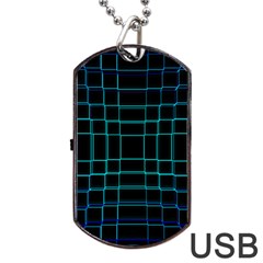 Texture Lines Background Dog Tag Usb Flash (one Side) by HermanTelo