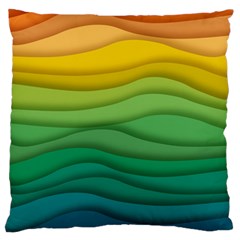 Waves Texture Large Cushion Case (two Sides) by HermanTelo