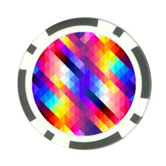 Abstract Blue Background Colorful Pattern Poker Chip Card Guard (10 Pack) by Bajindul