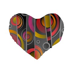 Abstract Colorful Background Grey Standard 16  Premium Heart Shape Cushions by Bajindul