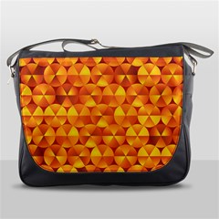 Background Triangle Circle Abstract Messenger Bag by Bajindul