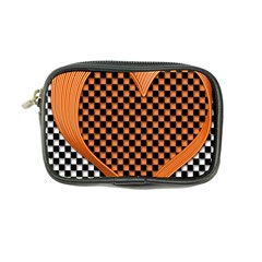 Heart Chess Board Checkerboard Coin Purse by Bajindul