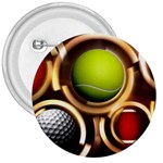 Sport Ball Tennis Golf Football 3  Buttons Front