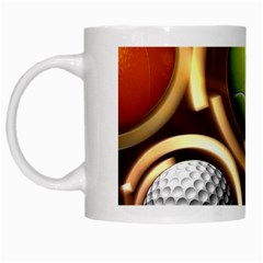 Sport Ball Tennis Golf Football White Mugs by Bajindul