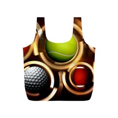 Sport Ball Tennis Golf Football Full Print Recycle Bag (s) by Bajindul