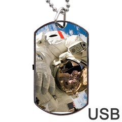 Astronaut Space Shuttle Discovery Dog Tag Usb Flash (one Side) by Pakrebo