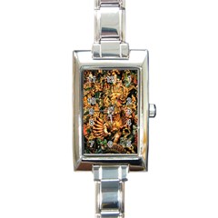 Sculpture Art Temple Tower Rectangle Italian Charm Watch by Pakrebo