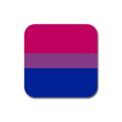 Bisexual Pride Flag Bi Lgbtq Flag Rubber Square Coaster (4 Pack)  by lgbtnation