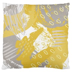 Ochre Yellow And Grey Abstract Standard Flano Cushion Case (one Side) by charliecreates