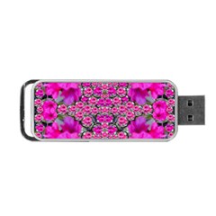 From The Sky Came Flowers In Peace Portable Usb Flash (two Sides) by pepitasart