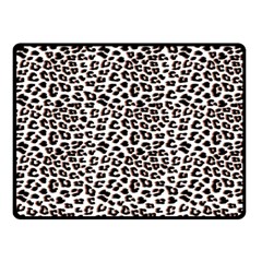 3d Leopard Print Black Brown Double Sided Fleece Blanket (small)  by LoolyElzayat