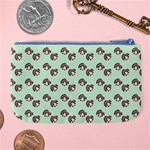 Kawaii Dougnut Green Pattern Large Coin Purse Back