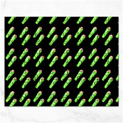 Ice Freeze Black Pattern Rectangular Jigsaw Puzzl by snowwhitegirl