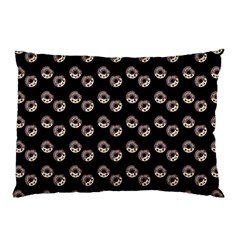 Kawaii Dougnut Black Pattern Pillow Case by snowwhitegirl