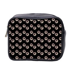 Kawaii Dougnut Black Pattern Mini Toiletries Bag (two Sides) by snowwhitegirl