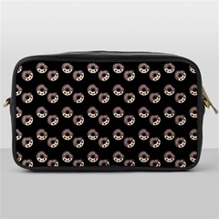 Kawaii Dougnut Black Pattern Toiletries Bag (one Side) by snowwhitegirl