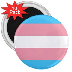 Transgender Pride Flag 3  Magnets (10 Pack)  by lgbtnation