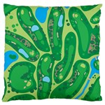 Golf Course Par Golf Course Green Copy Large Flano Cushion Case (Two Sides) Back