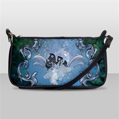 Surfboard With Dolphin Shoulder Clutch Bag by FantasyWorld7