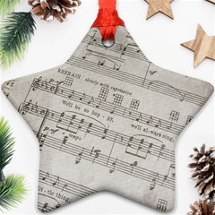 Sheet Music Paper Notes Antique Ornament (star) by Pakrebo