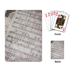 Sheet Music Paper Notes Antique Playing Cards Single Design (rectangle) by Pakrebo