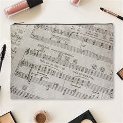 Sheet Music Paper Notes Antique Cosmetic Bag (xl) by Pakrebo