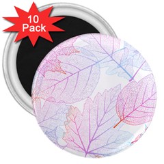 Beautiful Autumn Leaves Vector Seamless Pattern 02 3  Magnets (10 Pack)  by Sobalvarro