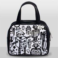 Robot Crowd Classic Handbag (two Sides) by ArtistRoseanneJones