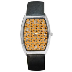 Daisy Orange Barrel Style Metal Watch by snowwhitegirl