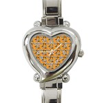 Daisy Orange Heart Italian Charm Watch Front