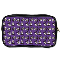 Daisy Purple Toiletries Bag (two Sides) by snowwhitegirl